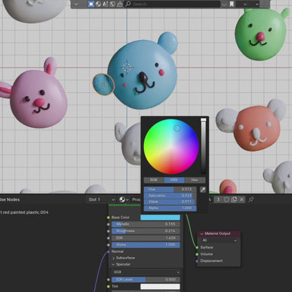 Cute Celebration Party Teddy Bears 3D Style Sticker Sheet