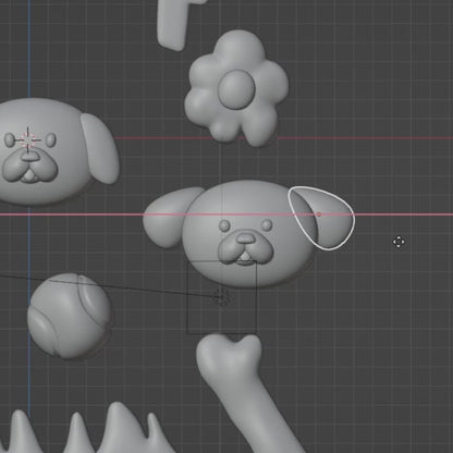 Cute Dog & Accessories 3D Style Sticker Sheet